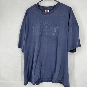 Harley-Davidson Men's Navy Short Sleeve Tee distressed faded Smoky mountains ten
